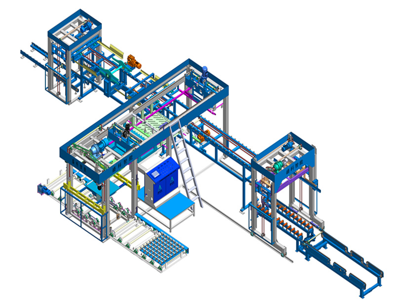 Penumpuk Otomatis dengan Mesin Pengemas Strip Putar Bawah