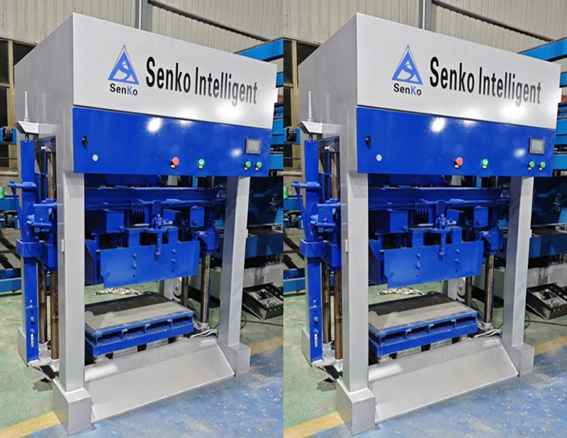 Mesin Pembuat Blok yang Dikendalikan Tombol Manual