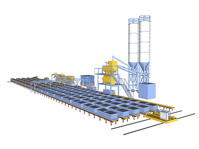 Lini produksi blok beton busa ringan otomatis